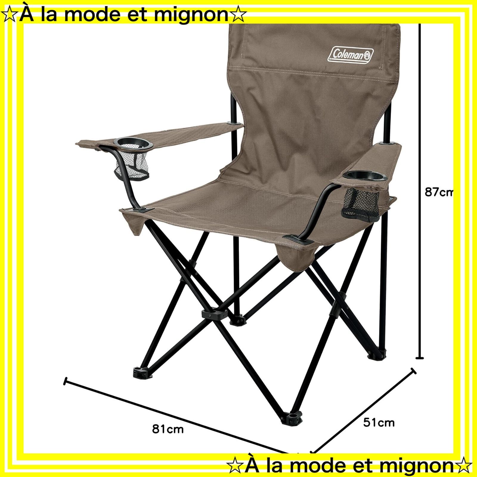 即日発送】約3.2kg カップホルダー付き リゾートチェア チェア コールマン(Coleman) - メルカリ