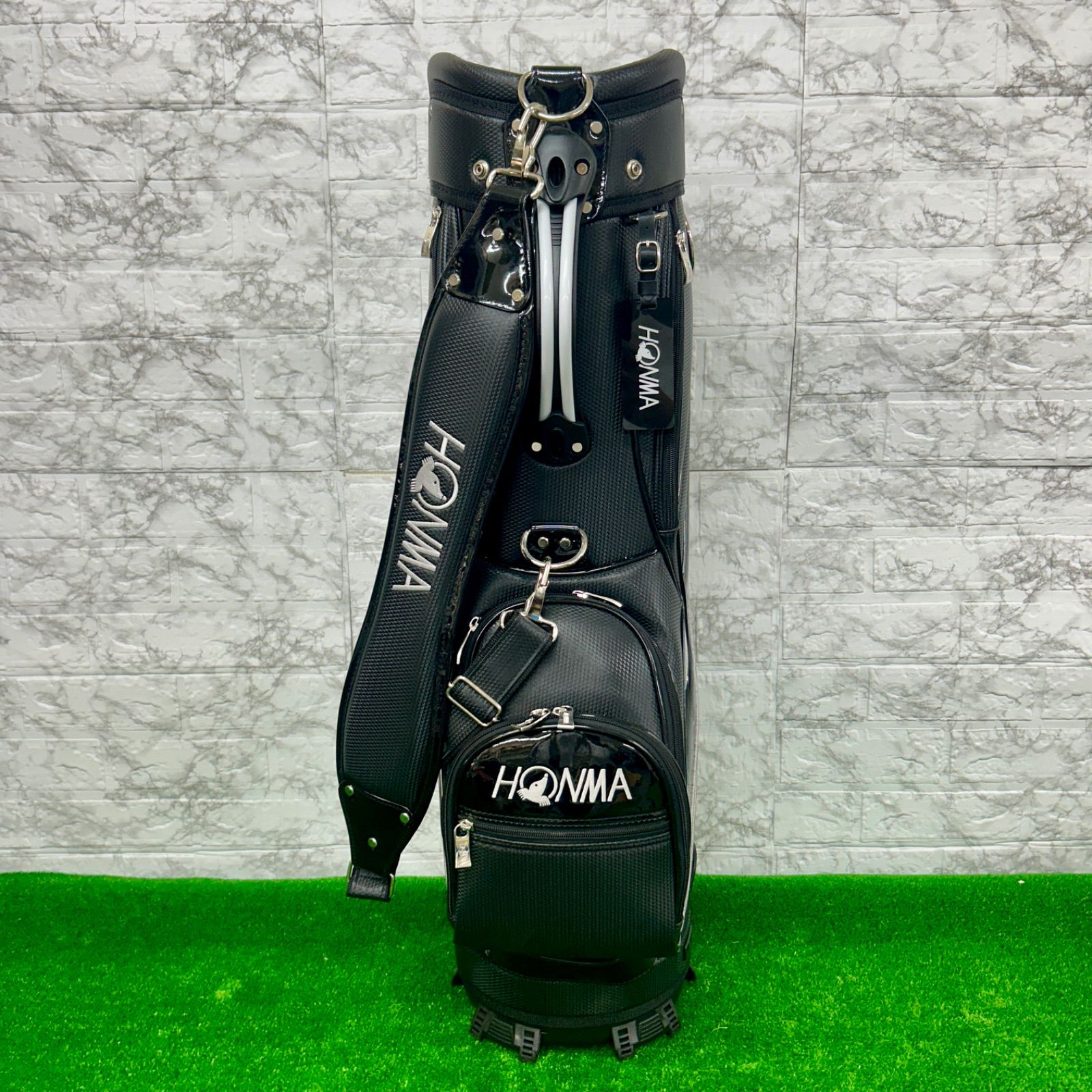 美品】HONMA ホンマゴルフ キャディバッグ CB12016 9型 ブラック 