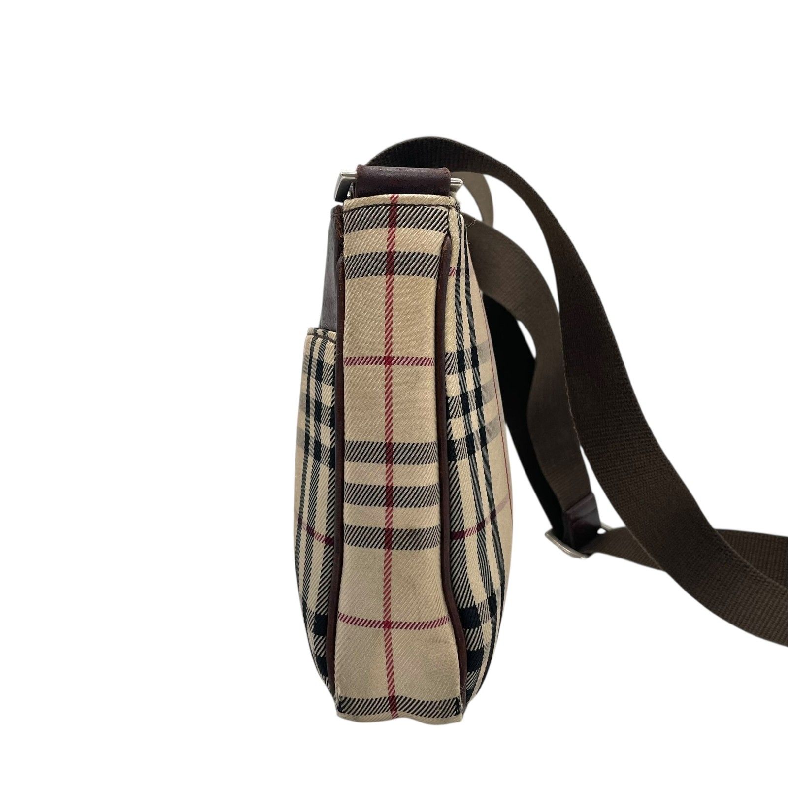 バーバリー キャンバス レザー ロゴ ノバチェック バッグ BURBERRY バーバリー ノバチェック ショルダーバッグ キャンバス