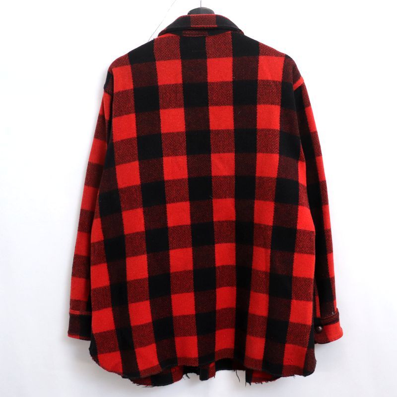 50s vintage WOOLRICH ブロックチェック柄 ウール 長袖シャツ
