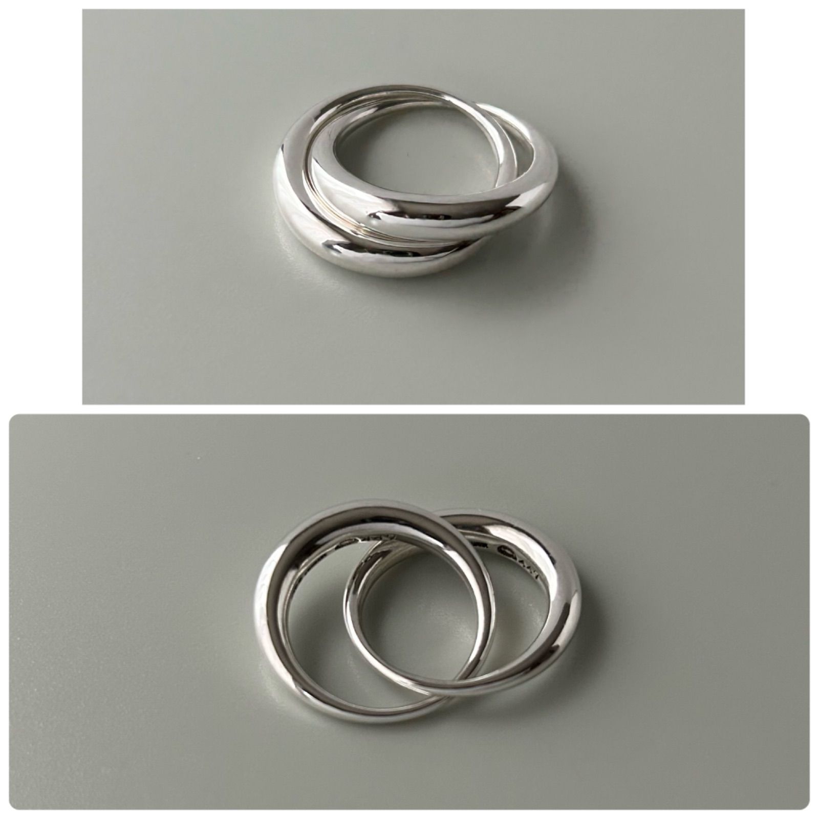 ジョージジェンセン 希少 ダブル リング 指輪 447 LUNE Kim Buck