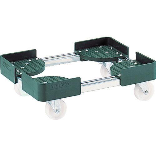 ＴＲＵＳＣＯ 伸縮式コンテナ台車 内寸４００−５００Ｘ４００−５００ ＳＵＳ製