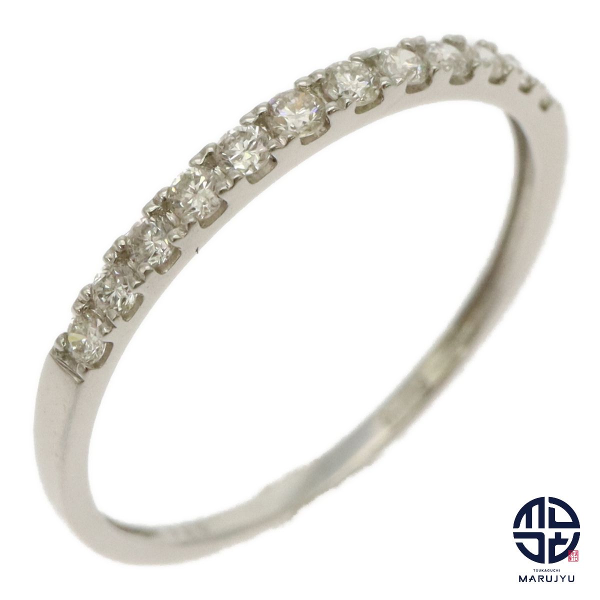 Pt950 ハーフエタニティ ダイヤリング 11号