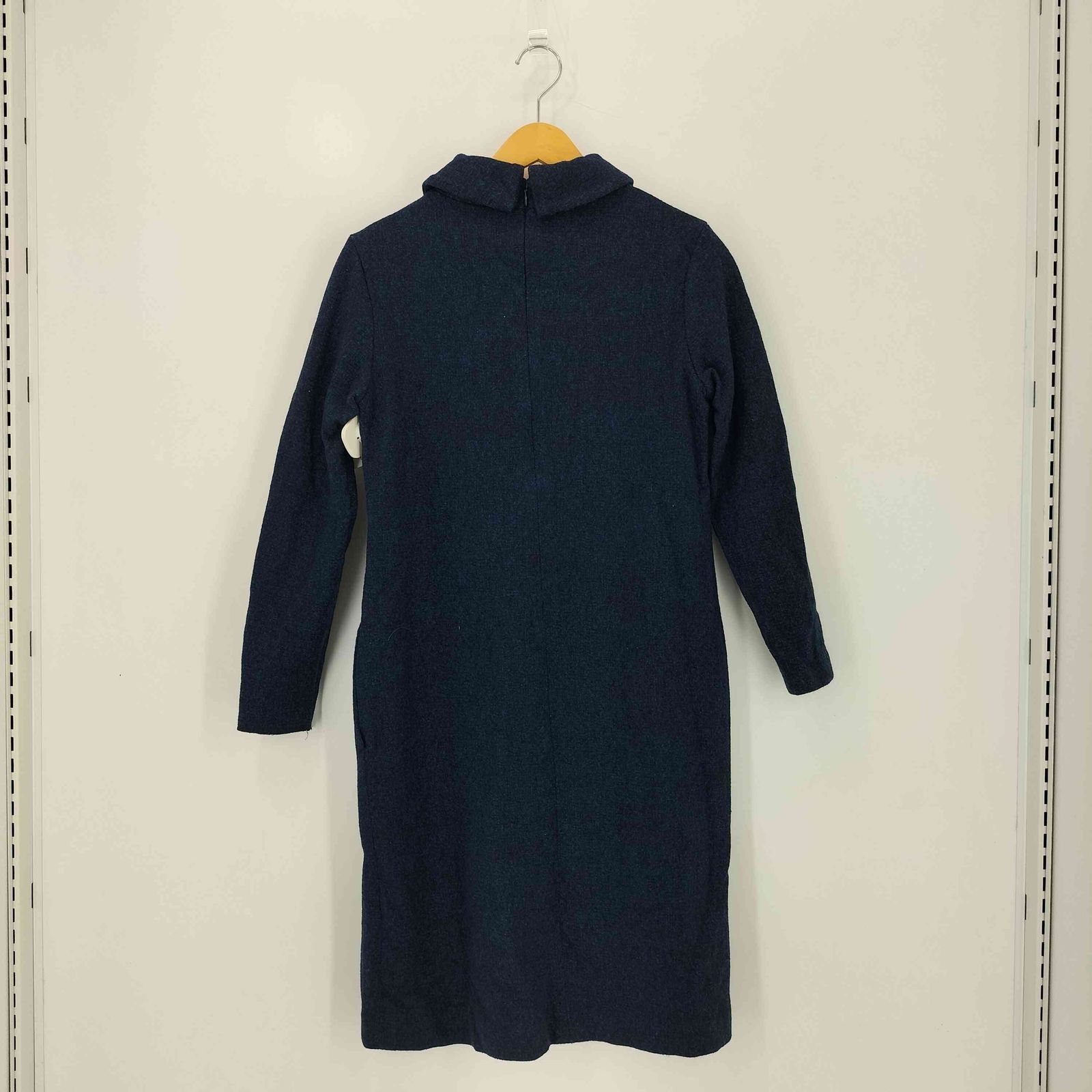 クレージュ courreges カラー付き ウールニットワンピース