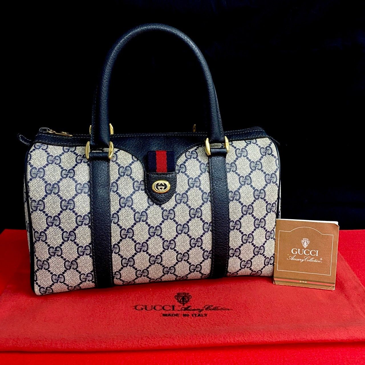 ✨美品✨GUCCI シェリーライン GG ボストンバッグ ハンド レザー 金具 極 美品 GUCCI グッチ オールドグッチ ヴィンテージ シェリー