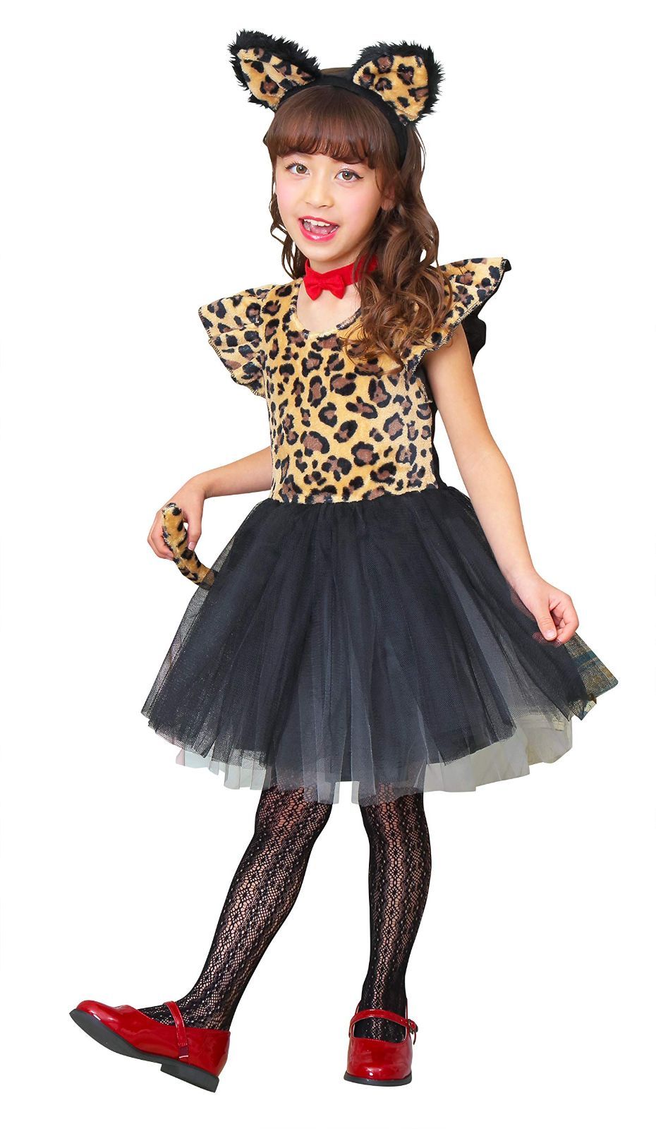 ハロウィン コスプレ プティレオパード レオパード ヒョウ 豹 キッズ 女の子 クリアストーン(Clearstone) 140cm ブラック 衣装 仮装 コスチューム