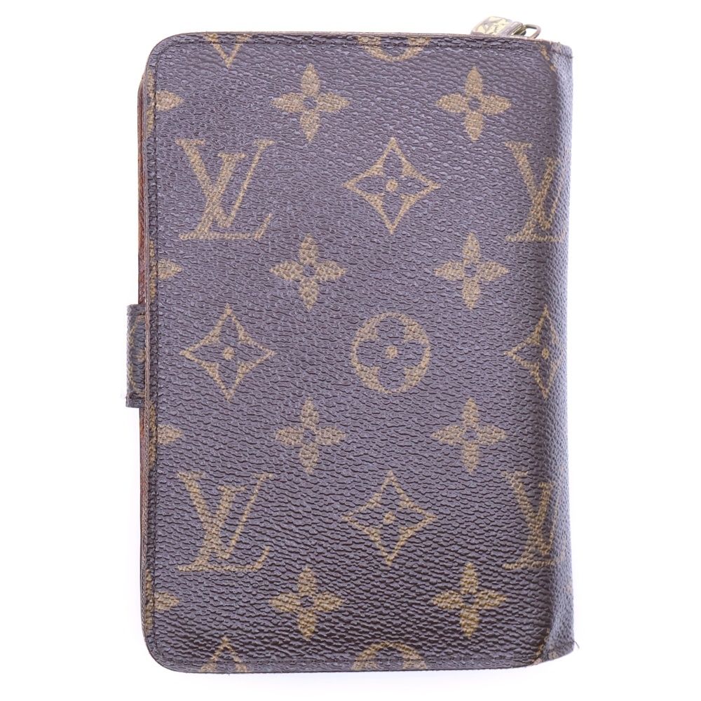 美品 ルイヴィトン モノグラム 二つ折り 財布 ポルト パピエ ジップ カード LOUIS VUITTON (ルイヴィトン) モノグラム ポルトパピエジップ