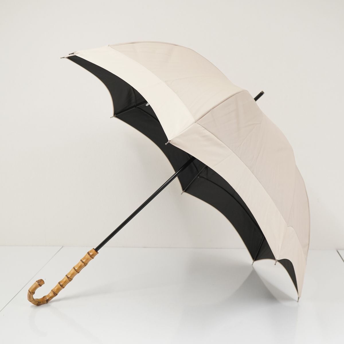 芦屋ロサブラン 新品タグ付き2段折りミドルプレーン ライトグレー