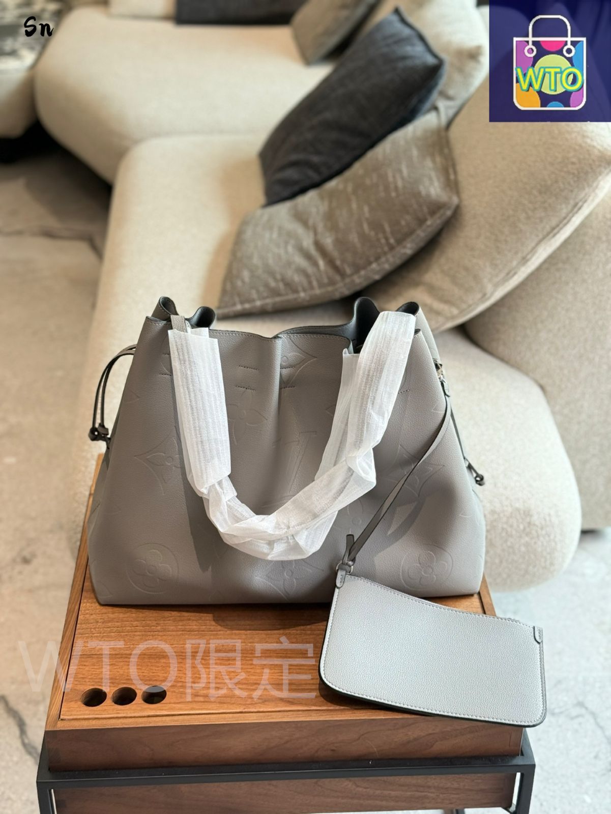 今日特価】LV ルイ・ヴィトン 紐締めショッピングバッグ 紐で