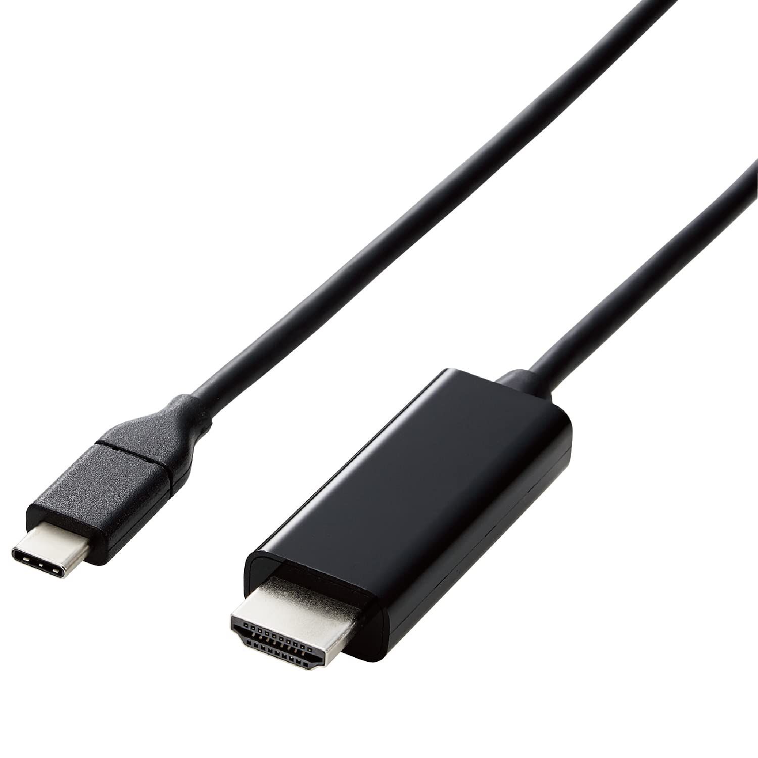 エレコム USB-C HDMI 変換 ケーブル (USB C to HDMI) 変換ケーブル 5.0m ブラック 【iPhone 16 シリーズ 対応検証済】 CAC-CHDMI50BK [5m]