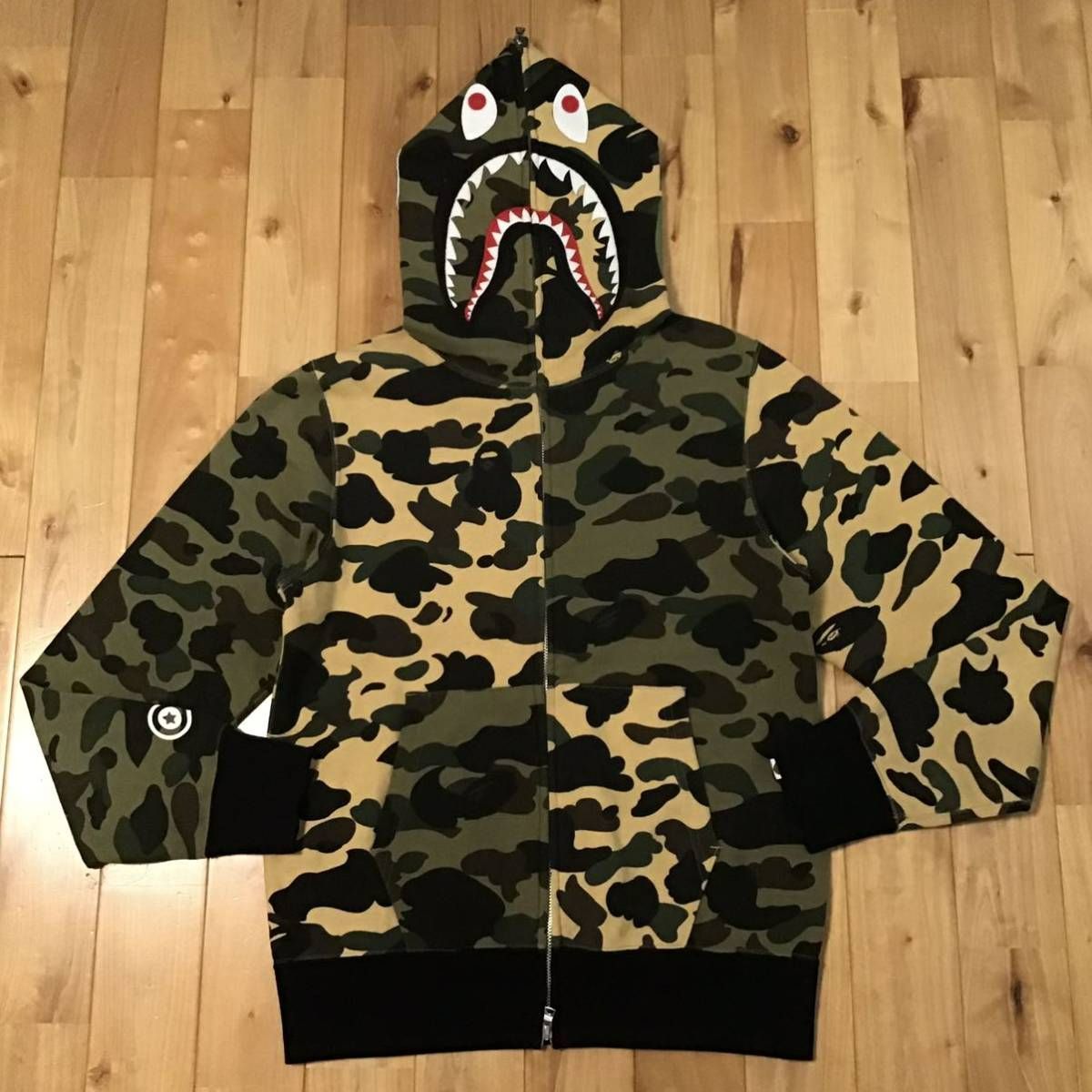 1ST CAMO SHARK FULL ZIP HOODIE M