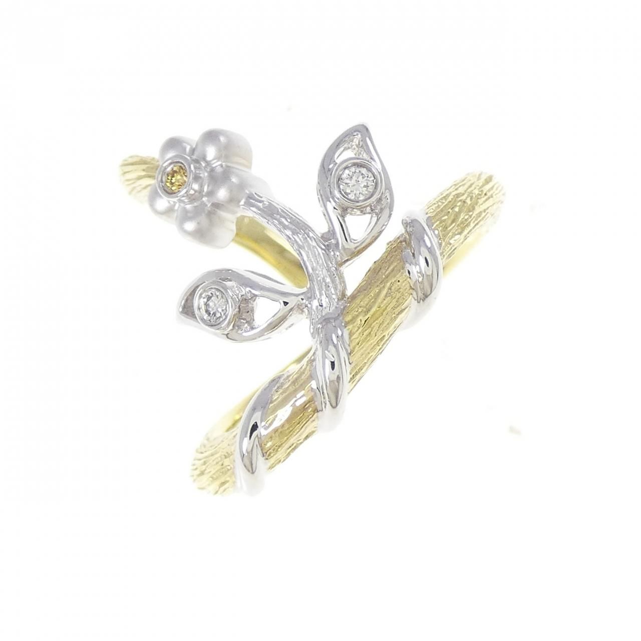 カラチ フラワー ダイヤモンド リング 0.04CT