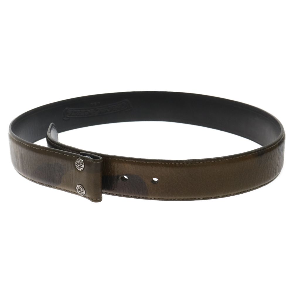 クロムハーツ 1.5 STRAP/1.5inchスクロールレーベルリベッツ レザー  