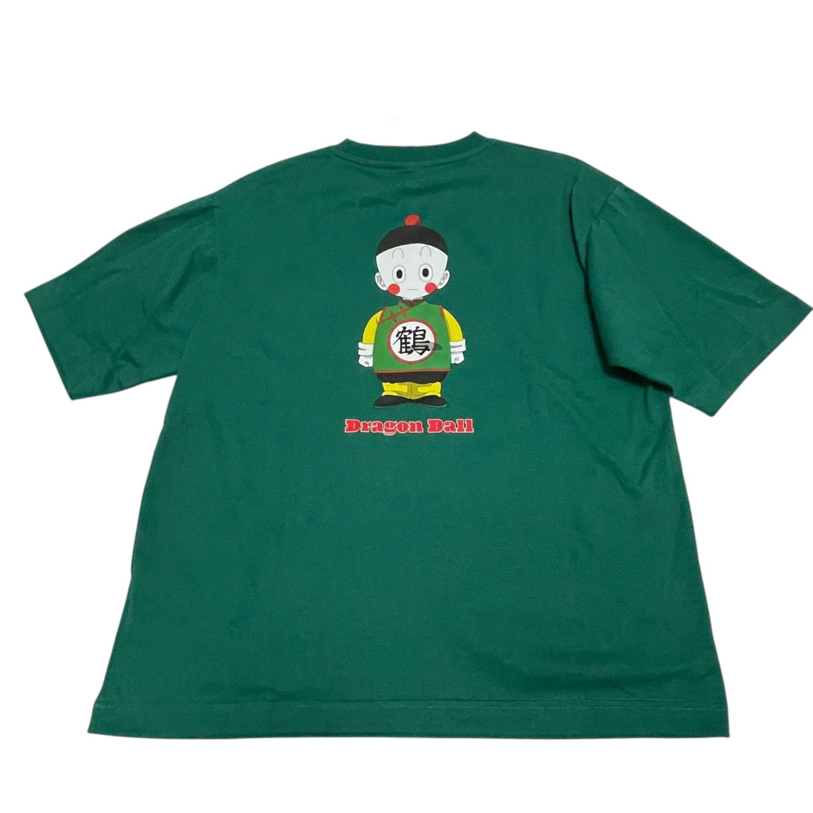 公式　DRAGON BALL Z 餃子　チャオズ　 プリントTシャツ ドラゴンボール チャオズ 餃子 半袖Tシャツ グリーン 緑 - メルカリ