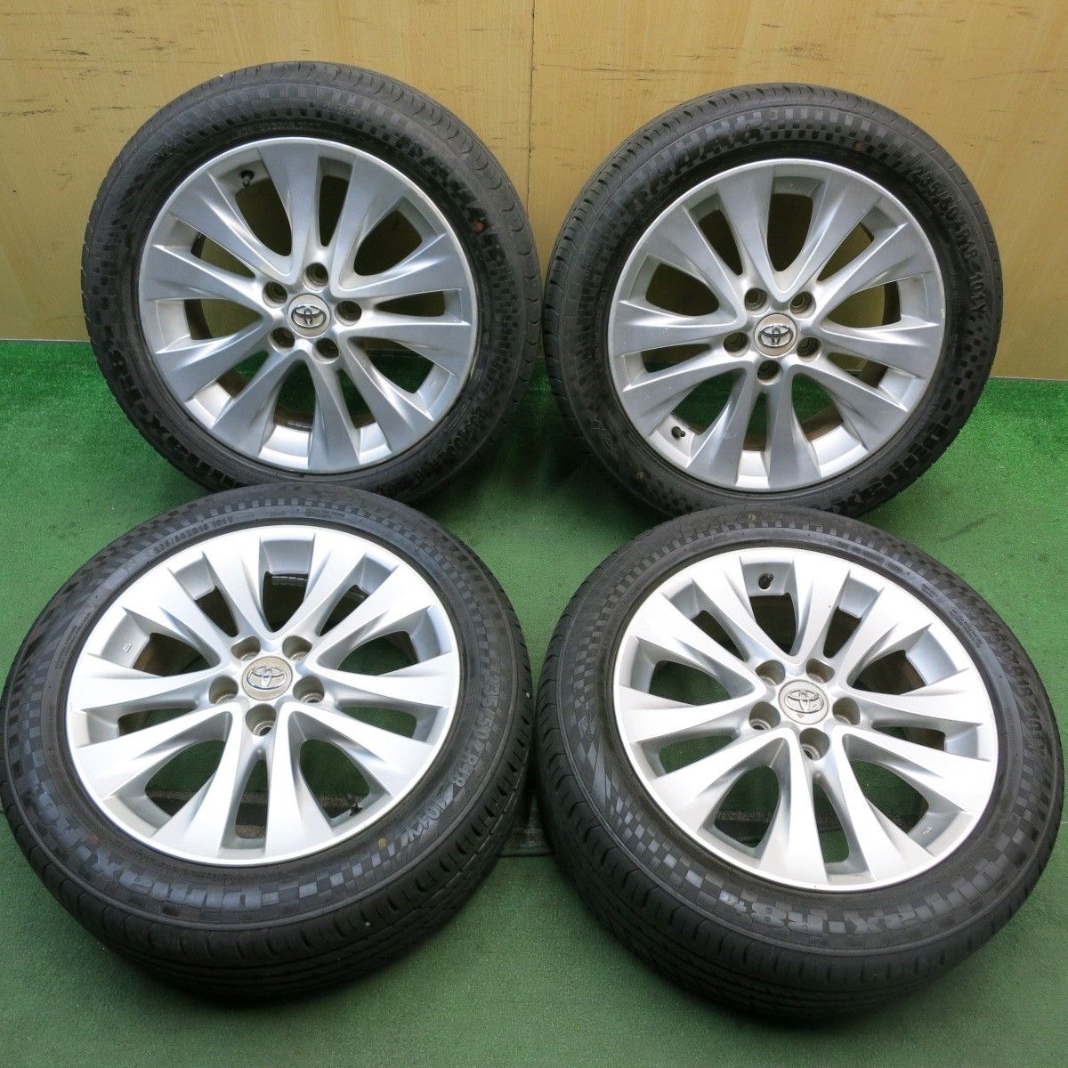 バリ溝 24年 9.5分以上 トヨタ 20系 アルファード ヴェルファイア 純正 235 50R18 レーダー Dimax R8 18インチ PCD114.3 5H 5092707HAノ