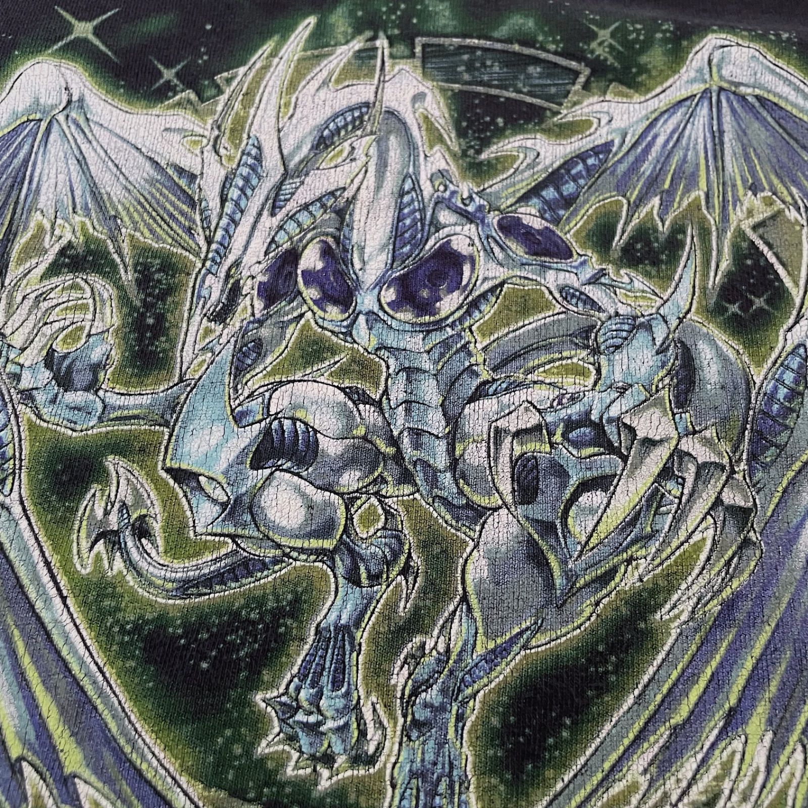 遊戯王 tシャツ 究極竜騎士 サイズL 00s ヴィンテージ 遊戯王 - 遊戯王 Tシャツ XLサイズ 黒 アニメT 遊☆戯☆王 海外
