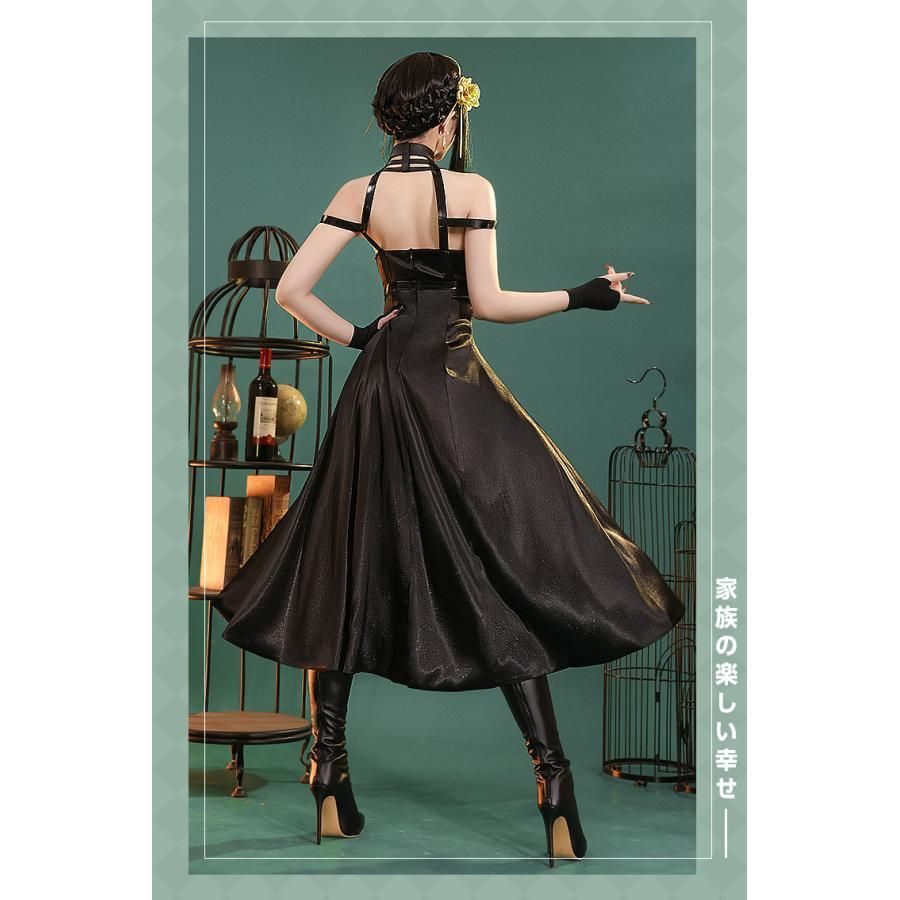 ヨルフォージャー フルコスプレ スパイファミリー いばら姫 ウィッグ武器付き S SPY×FAMILY 衣装】スパイファミリー アニメ いばら姫 ヨル
