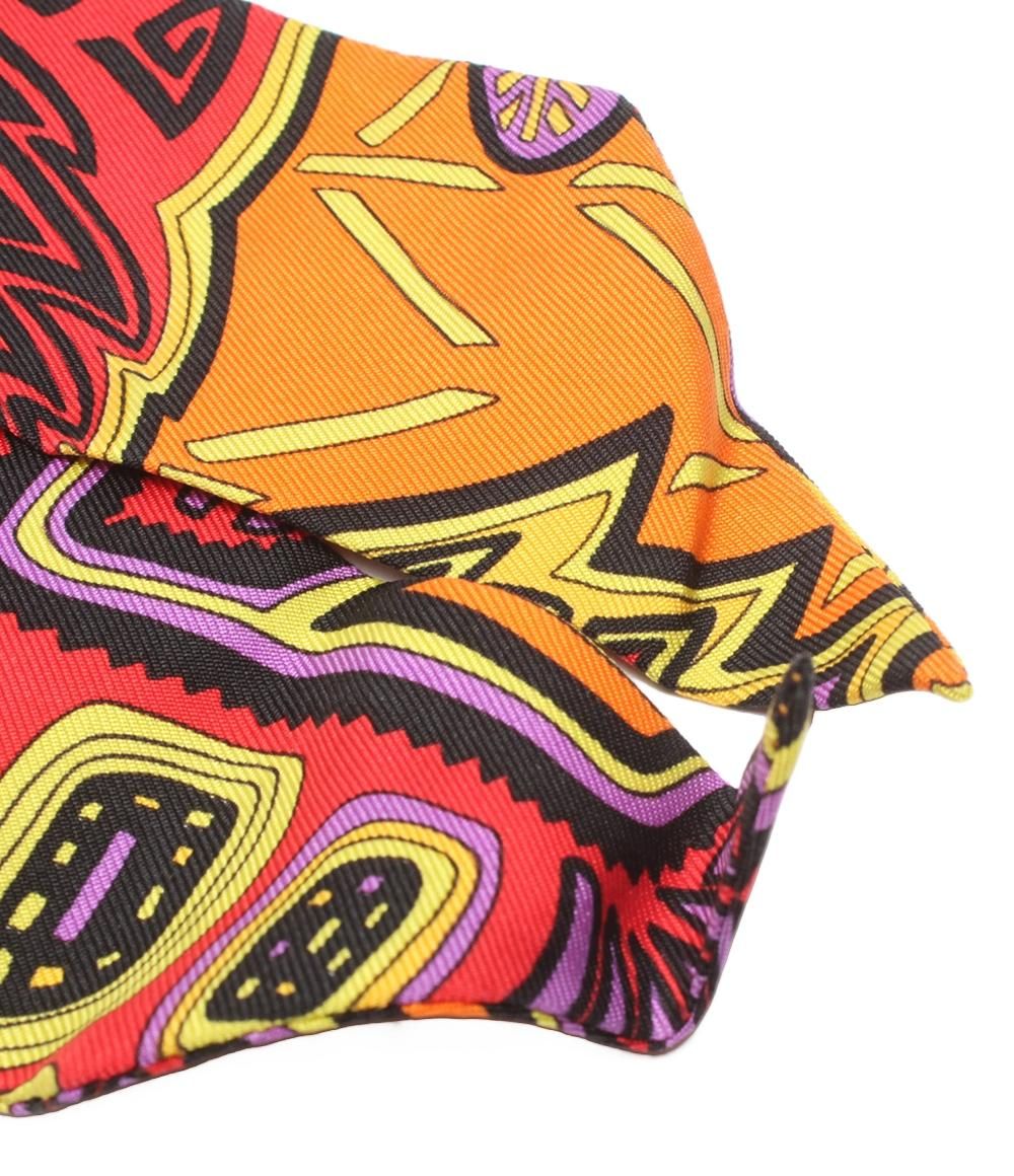 【美品】HERMES エルメス ツイリー スカーフ シルク パナマのクナ族 HERMES エルメス ツイリー スカーフ シルク パナマのクナ族