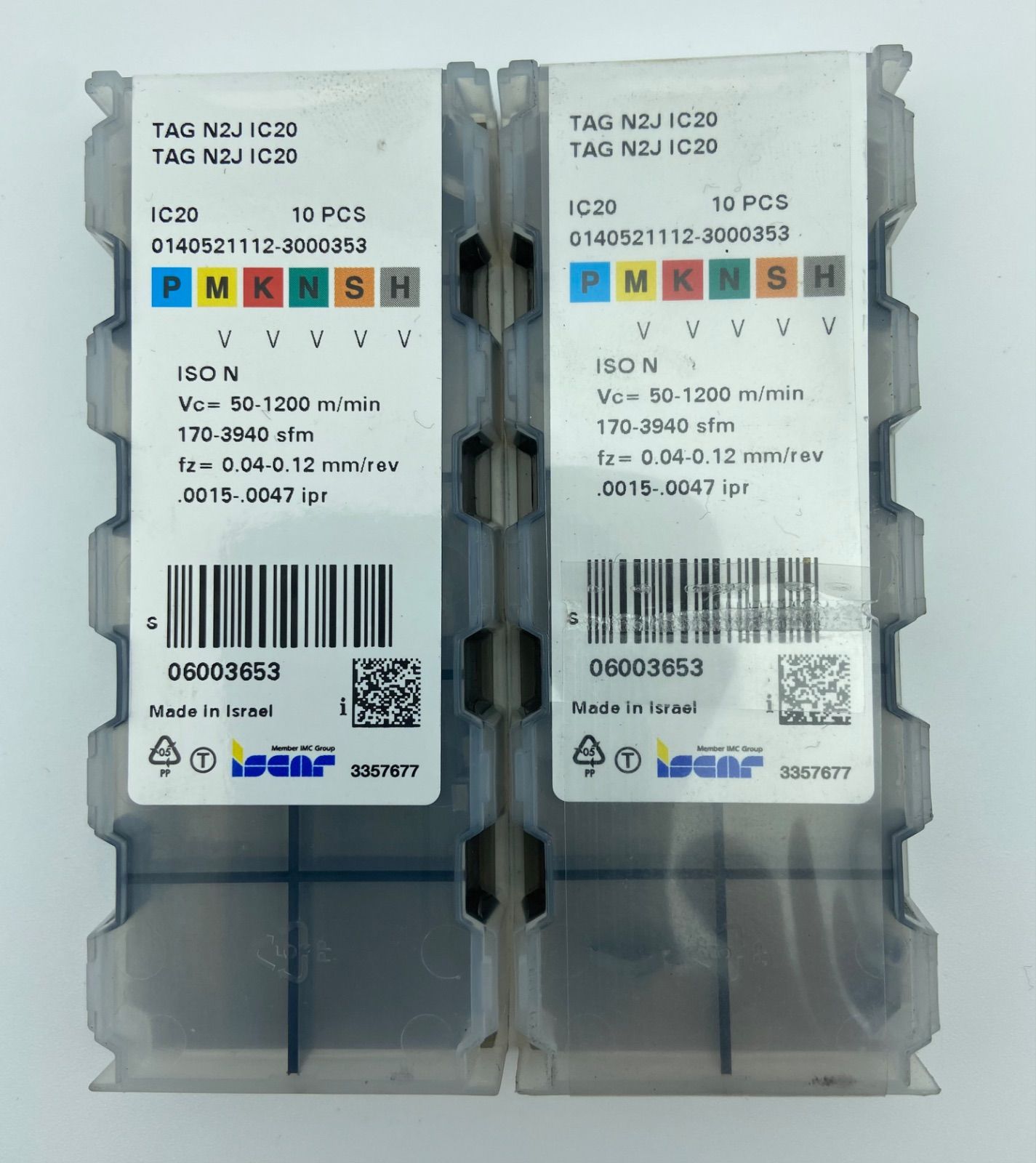 イスカル ISCAR 旋盤チップ TAG N2J IC20 2箱セット 【公式通販】