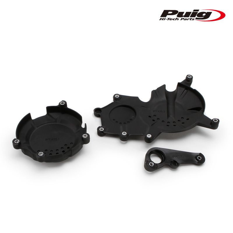 Puig 21894N ENGINE COVER TRACK FOR CHAMPIONSHIP [BLACK] Kawasaki