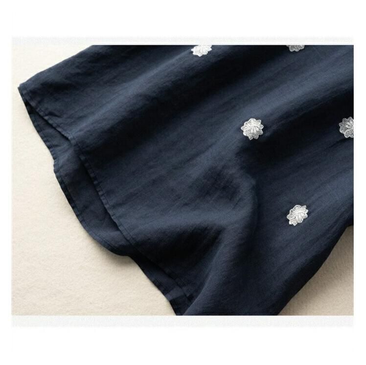 ブラウス トップス レディース チュニック tシャツ シャツ 夏 花柄 刺繍 無地 5分袖 カットソー 体型カバー 綿麻 コットン ゆったり 大きいサイズ 40代 50代 ブラウス トップス レディース チュニック シャツ 夏 花柄 刺繍
