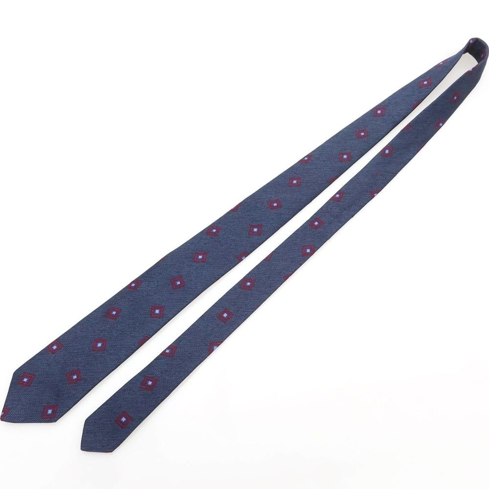 未使用　ルイジボレッリ　カシミアネクタイ　ネイビー シルクツイルソリッドネクタイ／1431（9colors） | NECKTIE