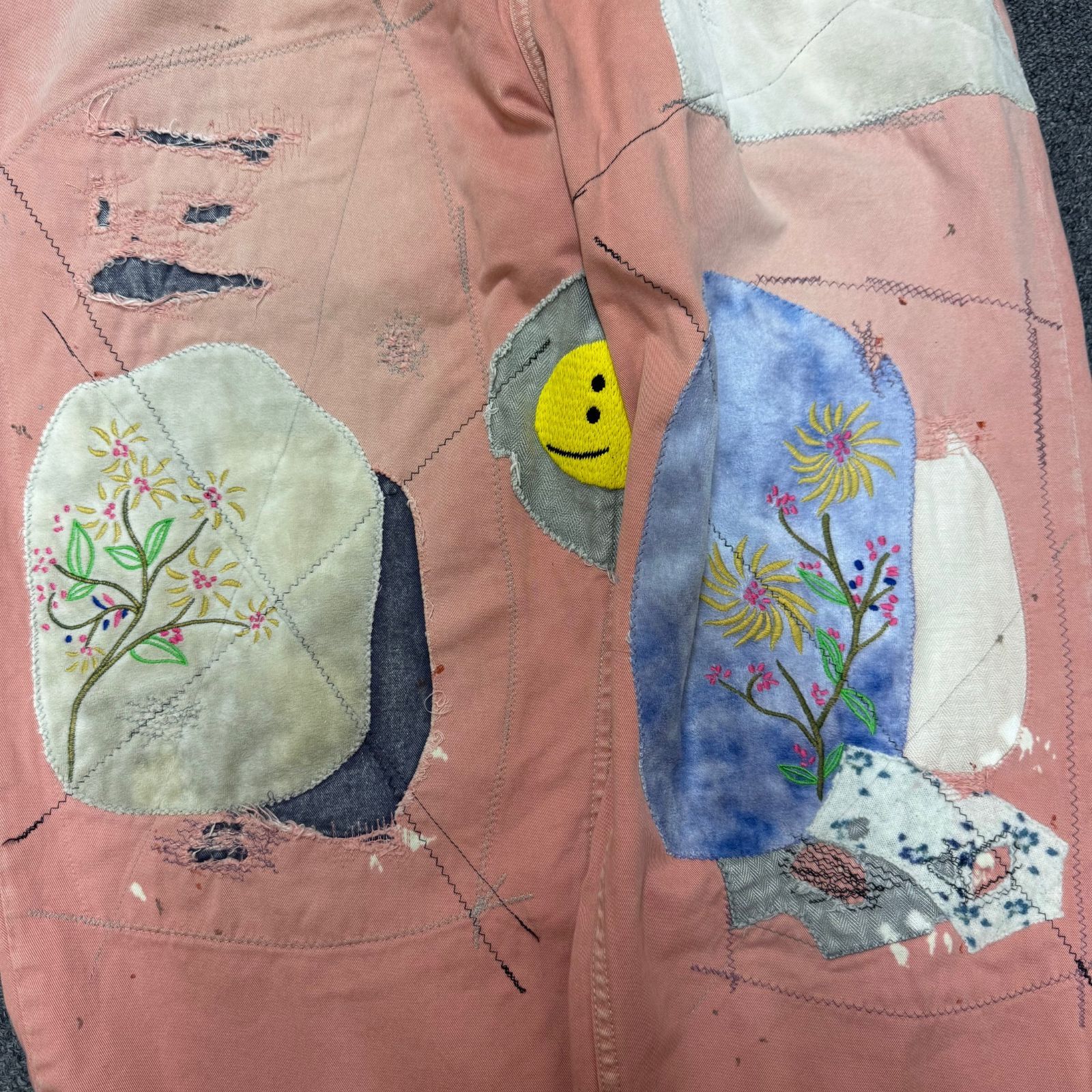 KAPITAL KARAGI HIGH WEST NEAM PANTS GYPSY PATCH REMAKE かつらぎ 