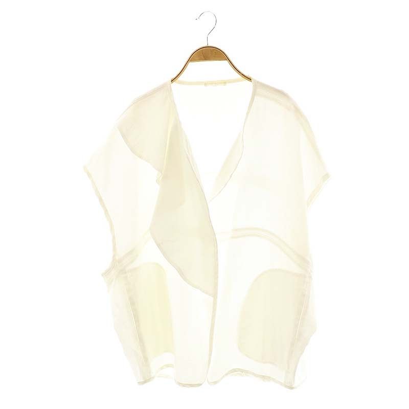 yori フリル　ジレ　ホワイト　 38 ダブルクロスフリルジレ | all item| yori