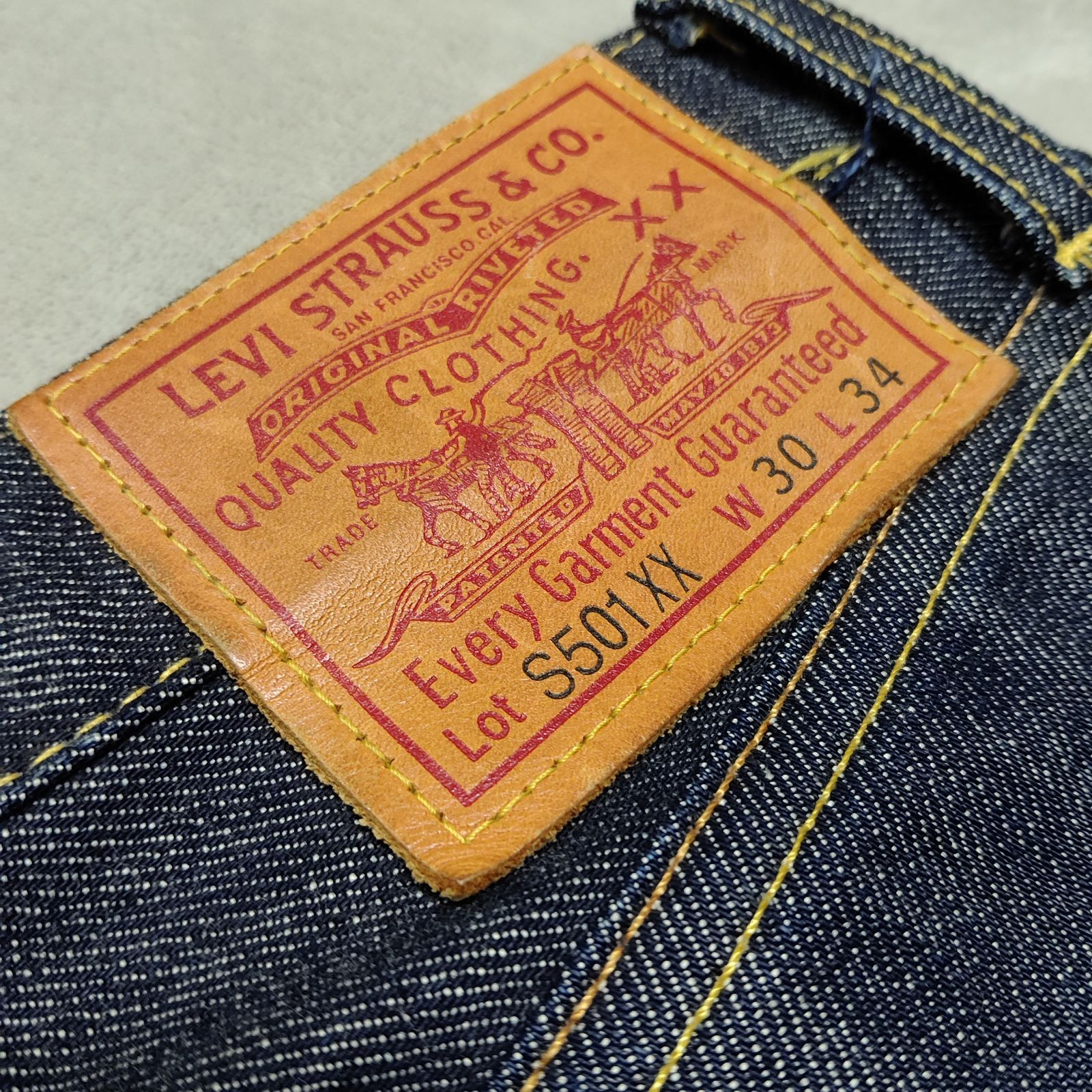 LEVI'S 復刻 S501XX W30 L34 Big E 片タブ 赤耳 made in ブルガリア