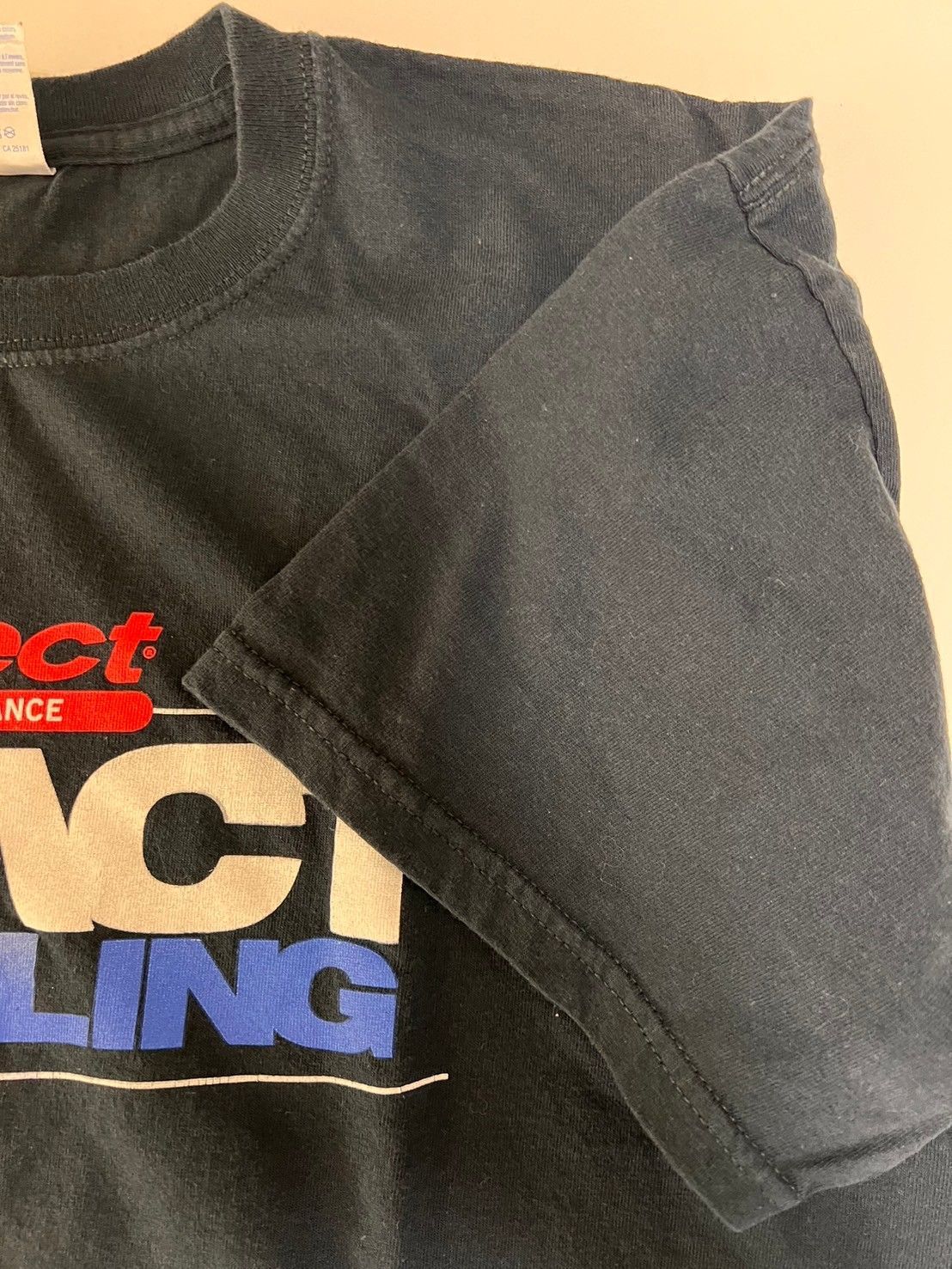 【T-00023】US古着 ユーズド Tシャツ　レスリングTシャツ　Impact Wrestling Spike TV　インパクトレスリング　スパイクTV　GILDAN　ギルダン　Lサイズ　ネイビー　Navy