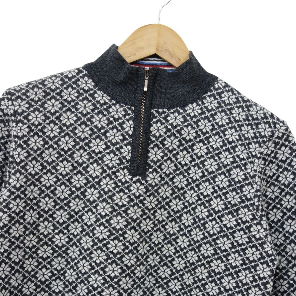 ブーラ BULA ノルディック柄 ニット ハーフジップ セーター ウール