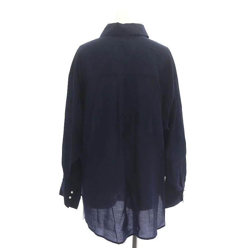 ジャスグリッティー JUSGLITTY 23SS パールボタンシアーシャツ