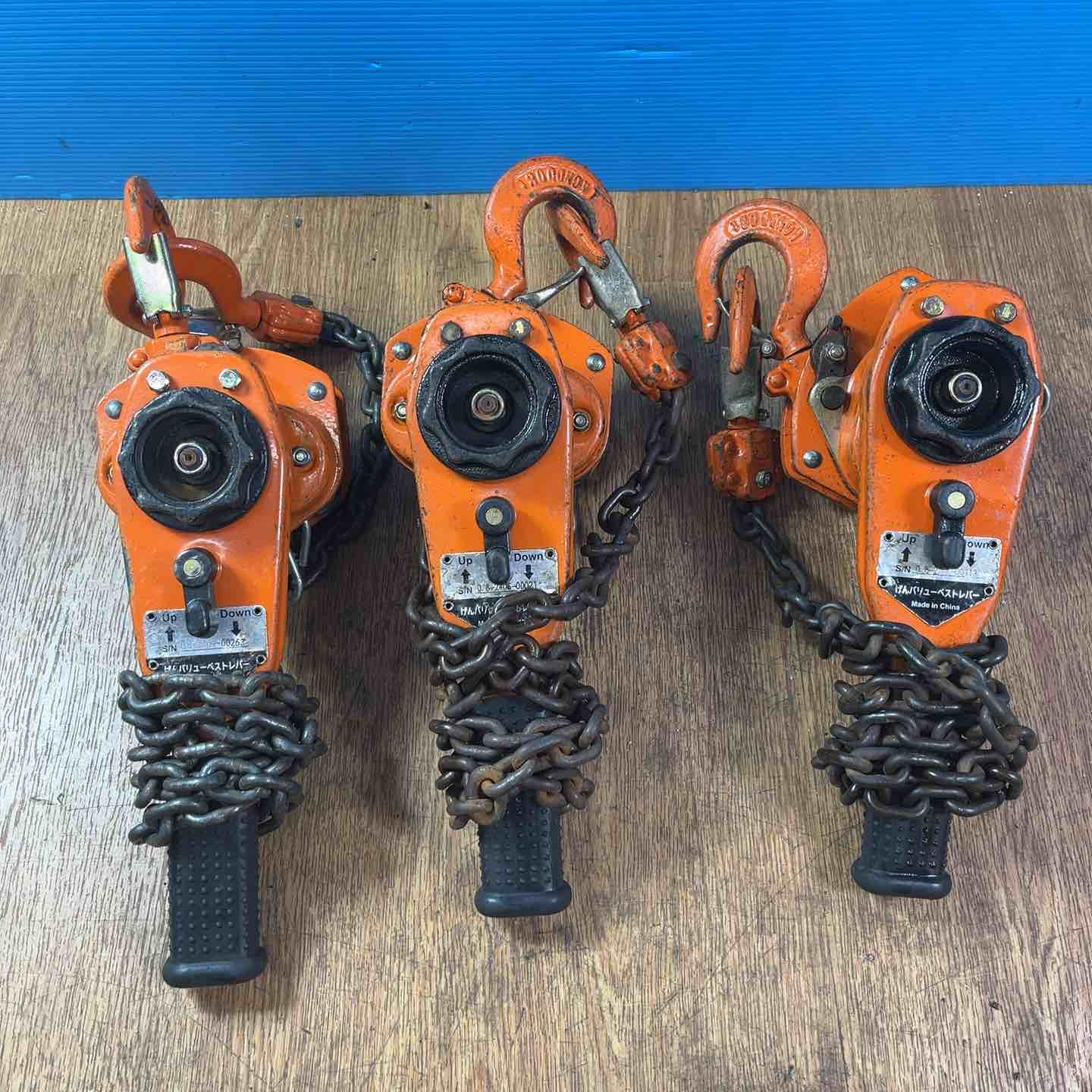 コンドーテック 0.8tレバーホイスト KC-0.8 3点まとめ レバーブロック 800kg 岩槻店