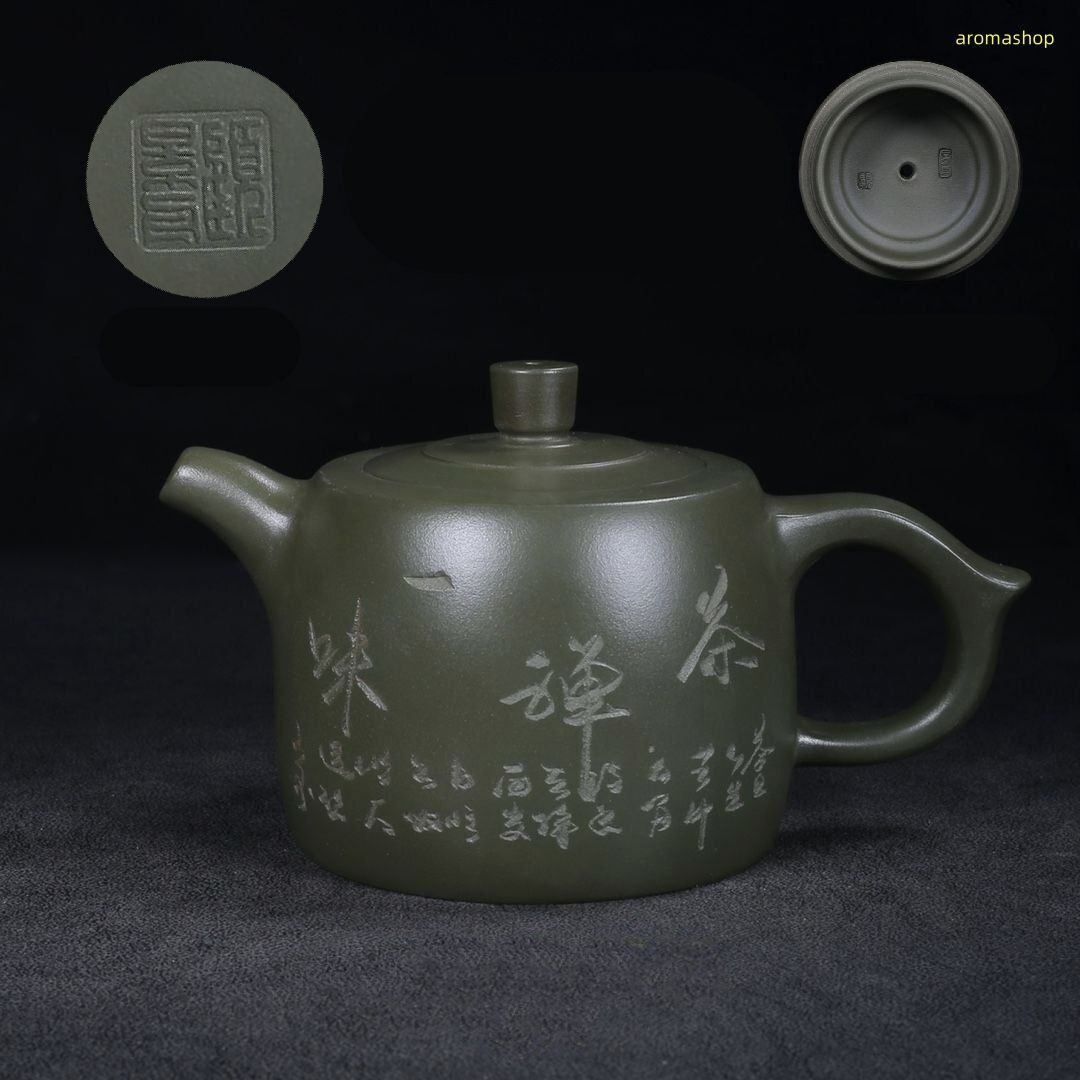 極細工 旧蔵 宜興紫砂壺 名家手作壺 在銘 顧景舟 茶壺 在銘 煎茶