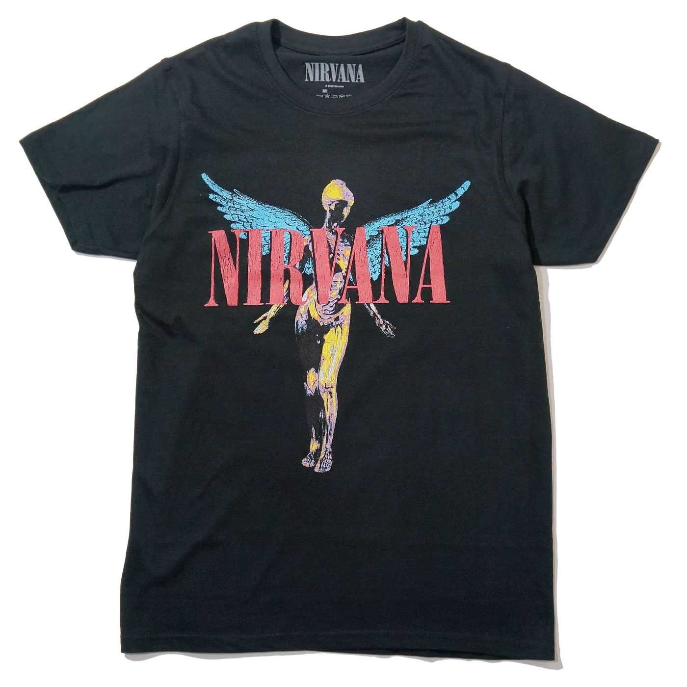 NIRVANA Tシャツ 公式 新品 黒 ロックt Angelic-Black - メルカリ