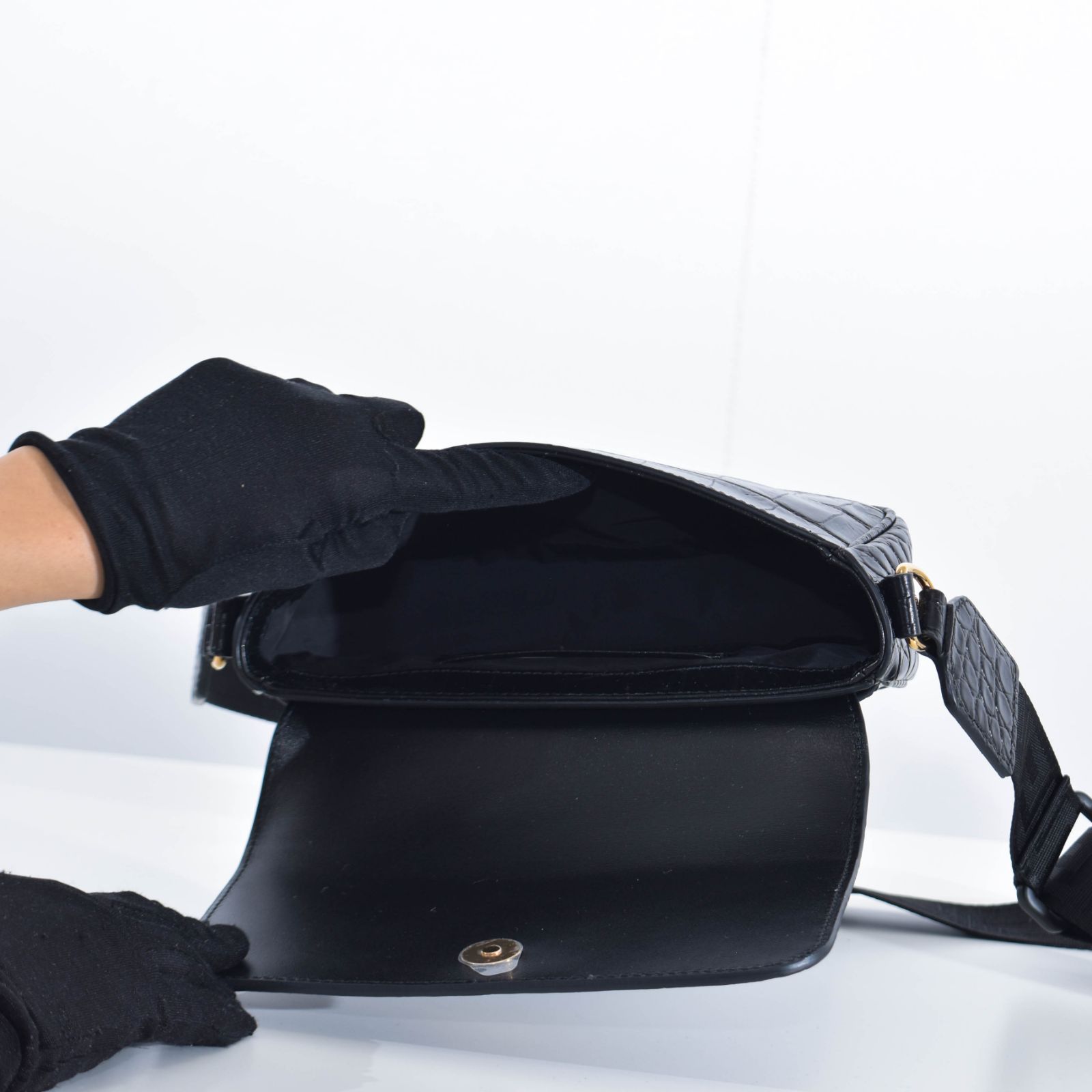 ヴェルサーチ クロコ型押し ショルダーバッグ VERSACE 1013361 VERSACE ヴェルサーチ クロコ型押し バッグ ショルダーバッグ