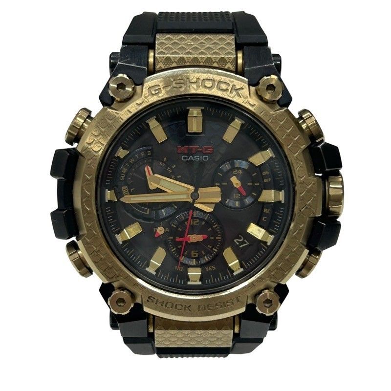 CASIO カシオ G-SHOCK 金の龍 MTG- -9 AJR 腕時計メンズ ソーラー電波クォーツ ブラック文字盤 動作品