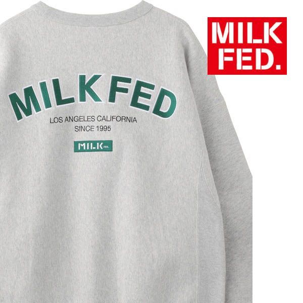 ミルクフェド MILKFED. スウエット パーカー ロゴワッペン 裏起毛