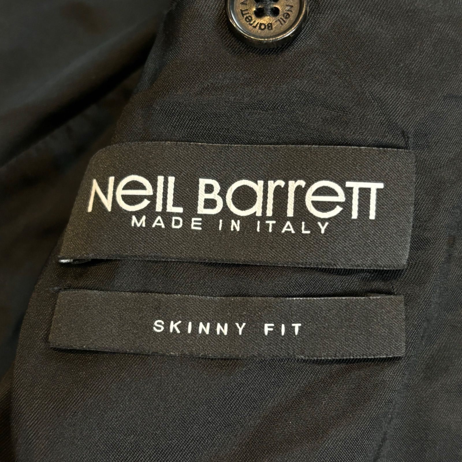 Neil Barrett skinny fit黒ジャケット 44 イタリア製 NEIL BARRETT SKINNY FIT Tailored Jacket Black