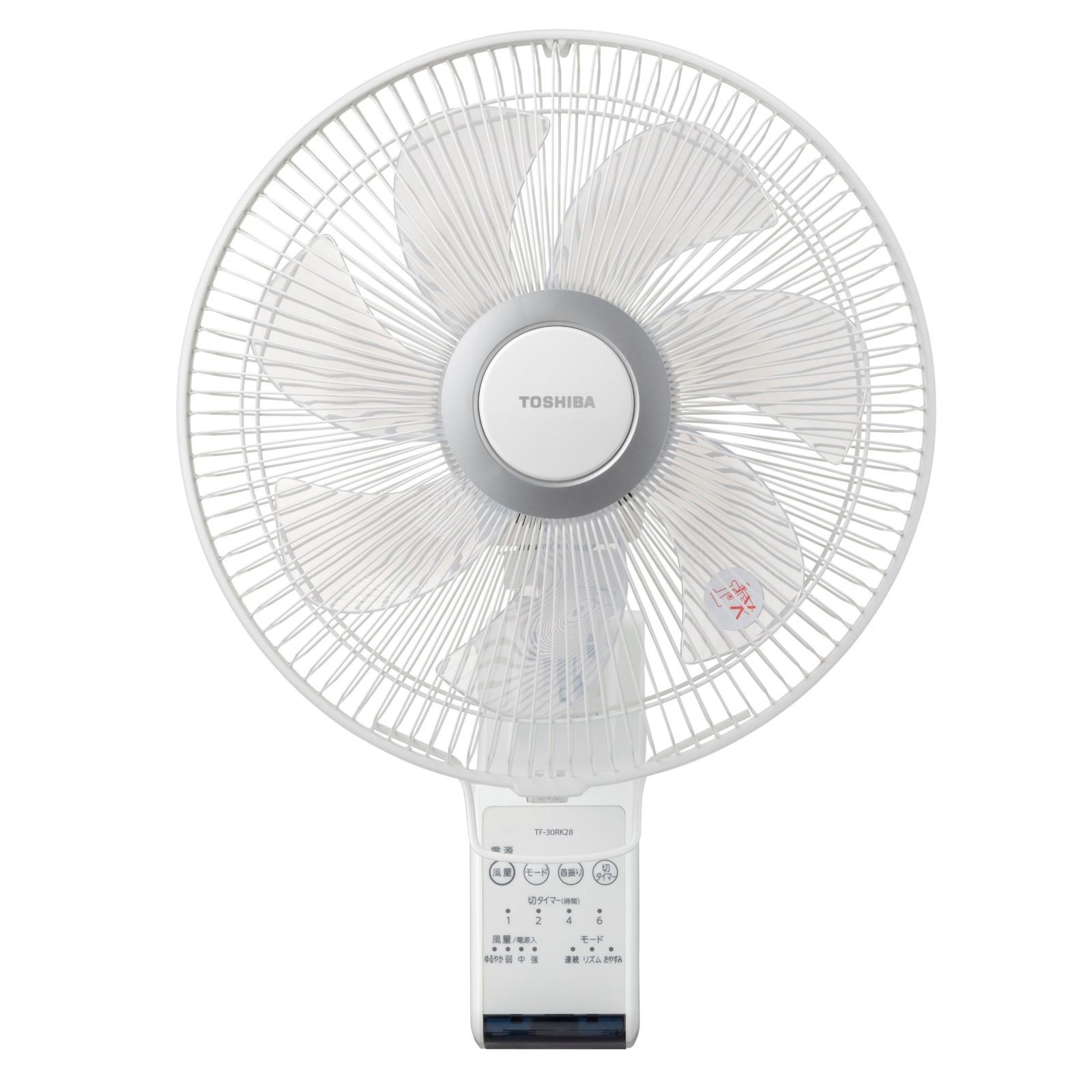セール TOSHIBA 東芝 壁掛け扇風機 TF-30RK28 W リモコン付 7枚羽根 風量4段階 切タイマー ホコリ防止加工羽根