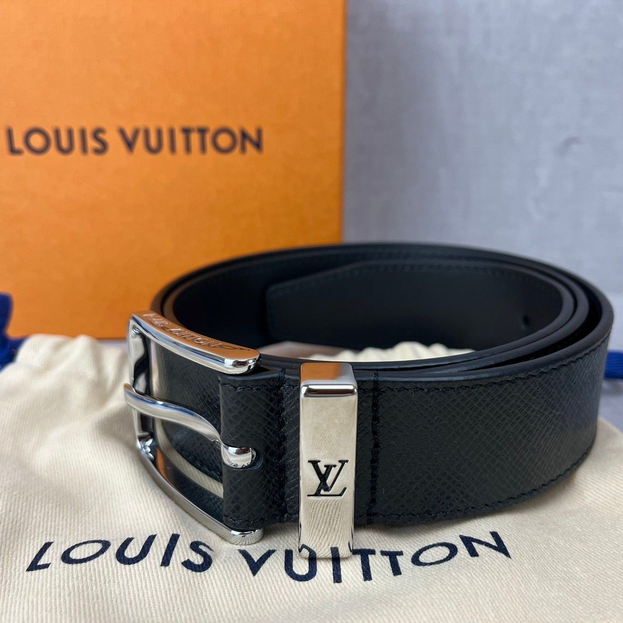 LOUIS VUITTON ルイヴィトン タイガライン サンチュール・ポンヌフ メンズベルト M0000 レザー ブラック - メルカリ