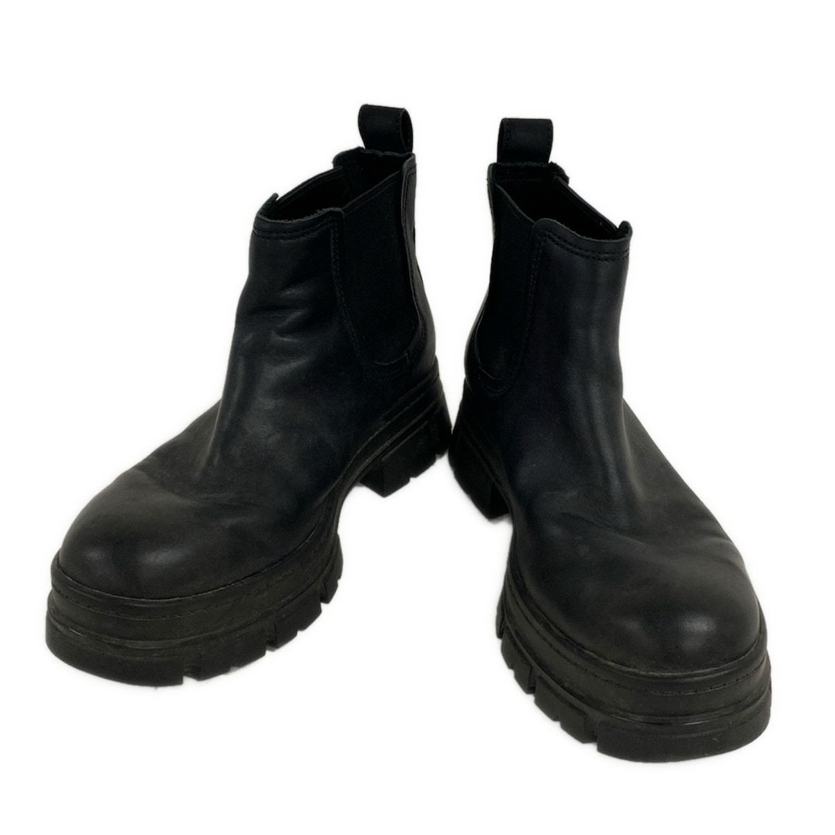 UGG アグ ショートブーツ 24 レディース - 1133894 黒 サイドゴア レザー