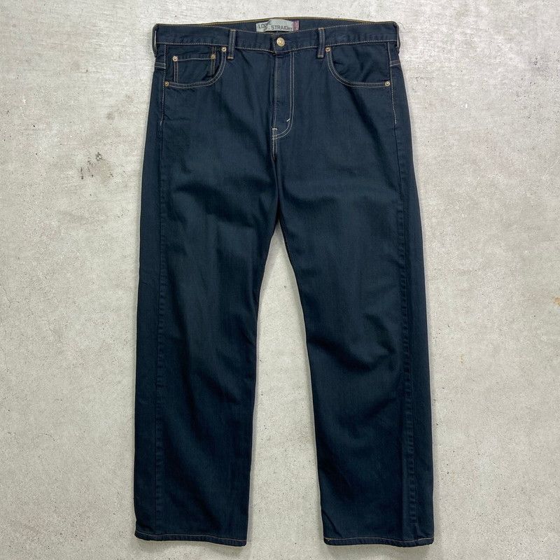 Levi's リーバイス 569 ブラックデニムパンツ ルーズストレート 後染め