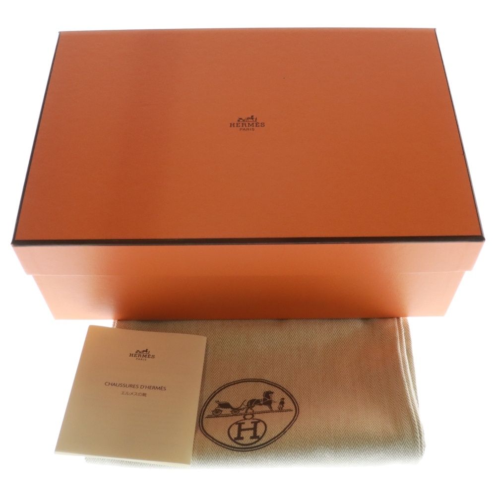 新品未使用エルメスサントリーニレザーフラットサンダル バイカラー