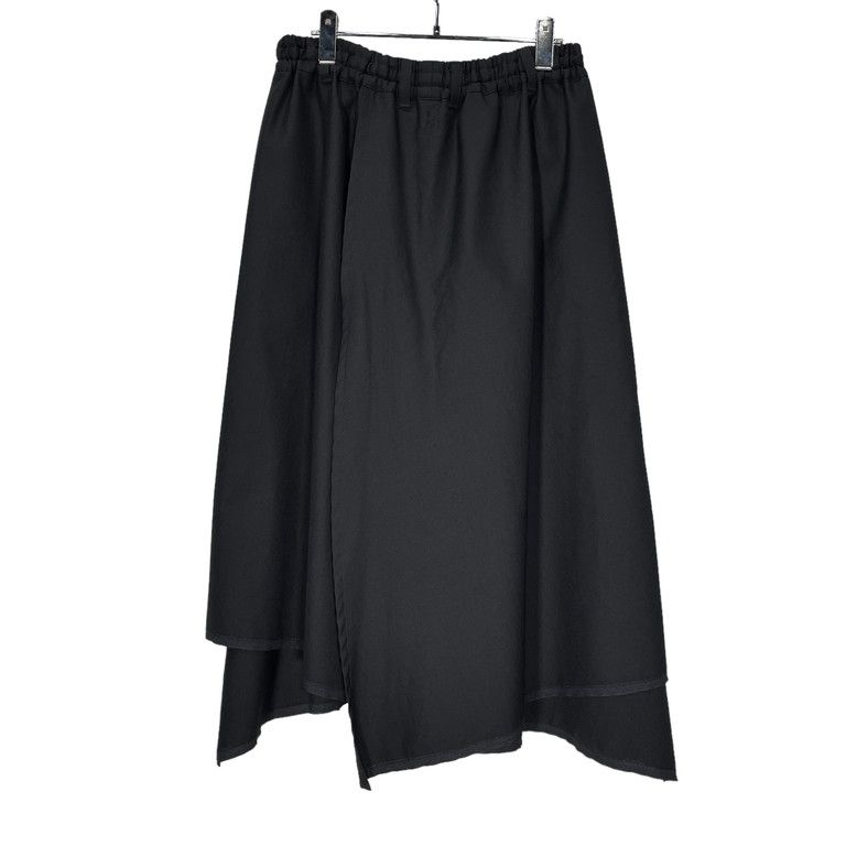 Ground Y ウールポリエステルサージイージーフレアスカートパンツ