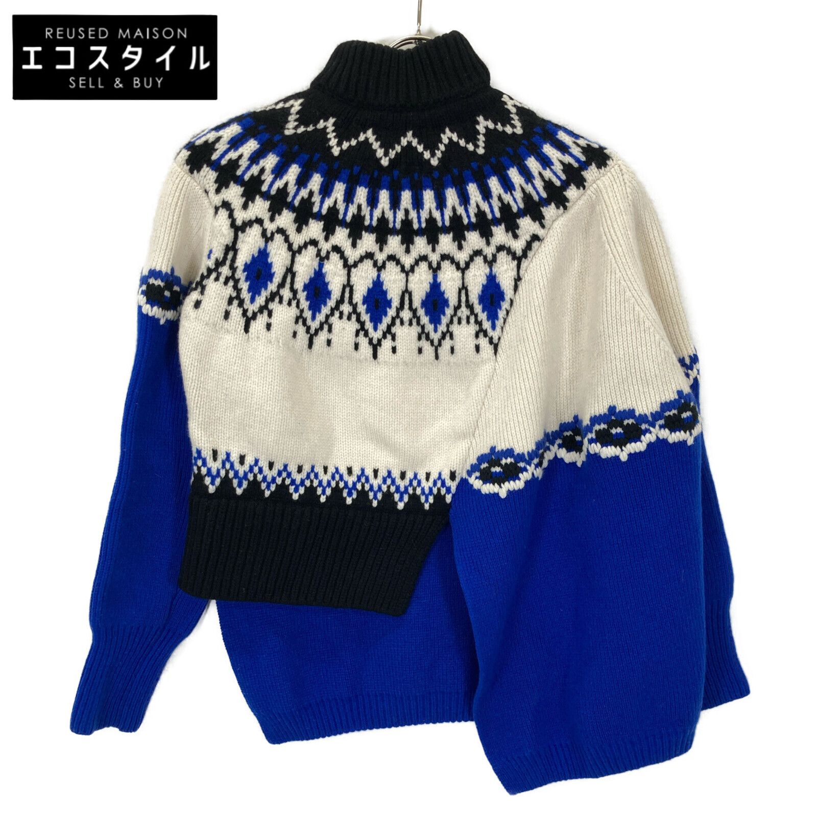 Alexander McQueen アレキサンダーマックイーン 710205 ﾌﾞﾙｰ ｳｰﾙﾄﾞﾚｰﾌﾟ  