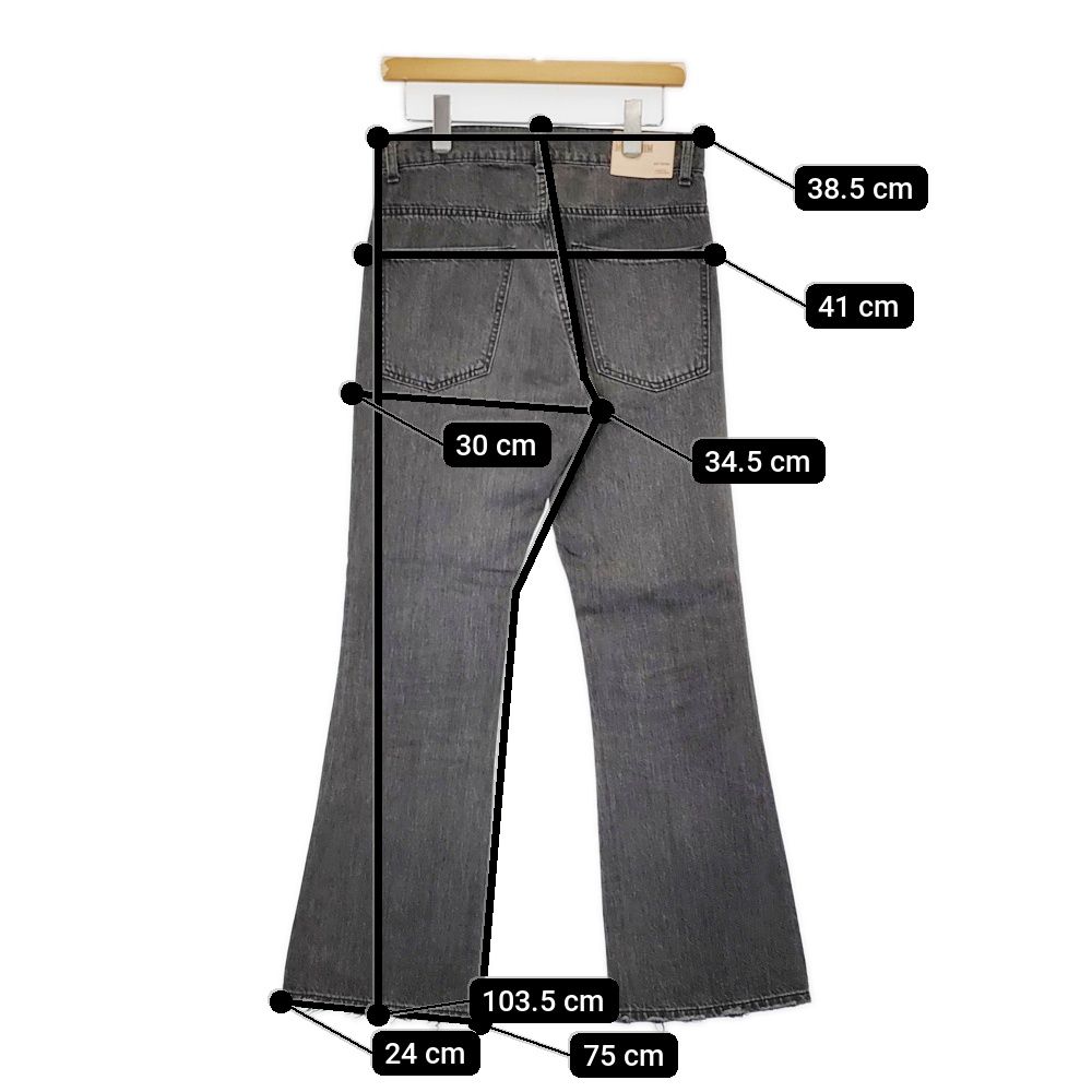未使用級 アパルトモン KURO 別注 70s フレアデニムパンツ ブラック 黒 未使用級 アパルトモン KURO 別注 70s フレアデニムパンツ