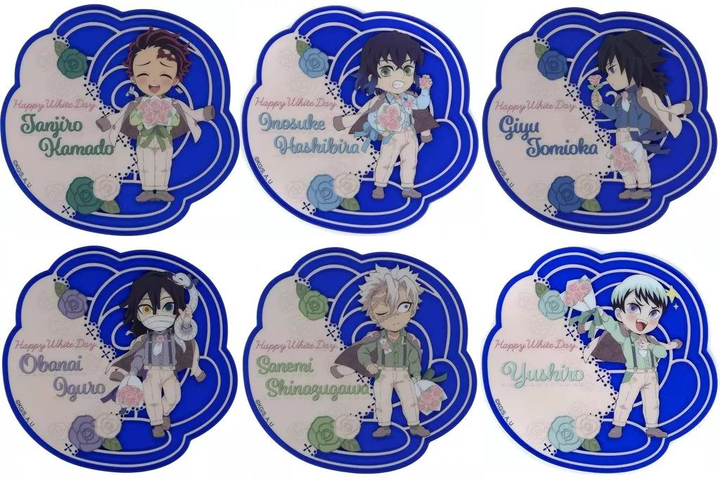 中古】コースター 全6種セット 「鬼滅の刃×ufotable Cafe/マチ☆アソビ