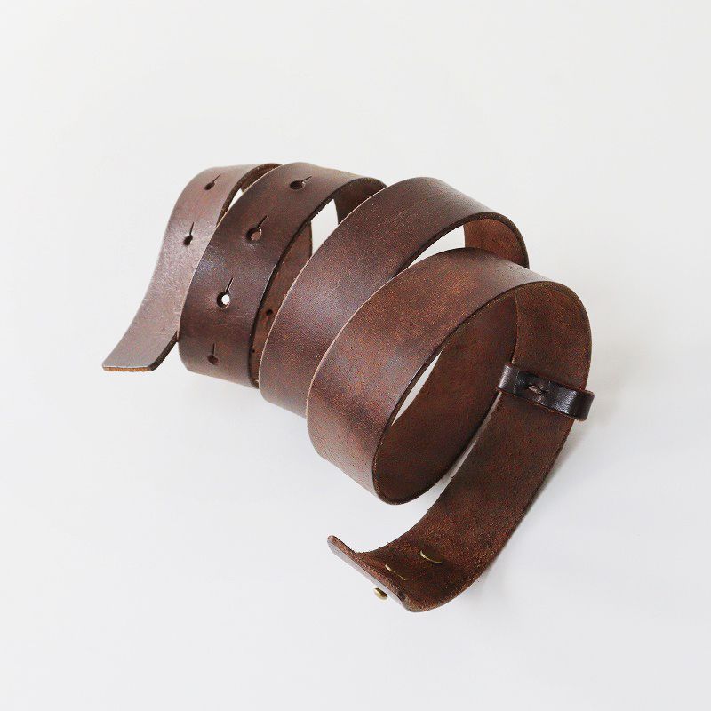 evam eva エヴァムエヴァ ベルト ブラウン エヴァムエヴァ evam eva レザーベルト 30mm/ブラウン