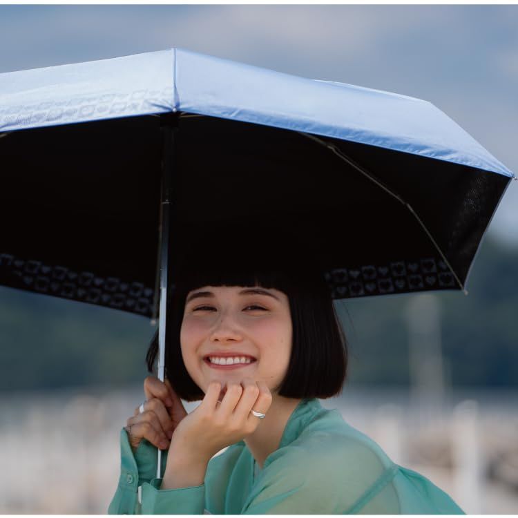 ひ 新品 【2025】Wpc. 日傘 遮光リムカッティングハート ミニ サックス